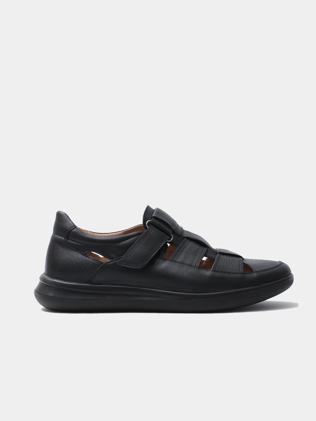 Leather summer sandals for men view 2