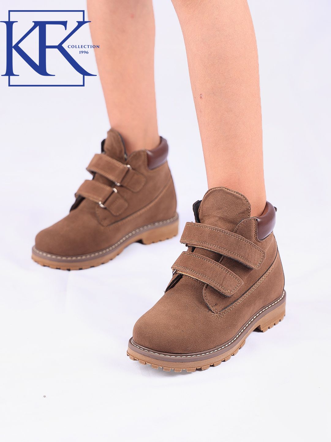 KFK children's boots for boys and girls, fur-lined, with non-slip soles view 4