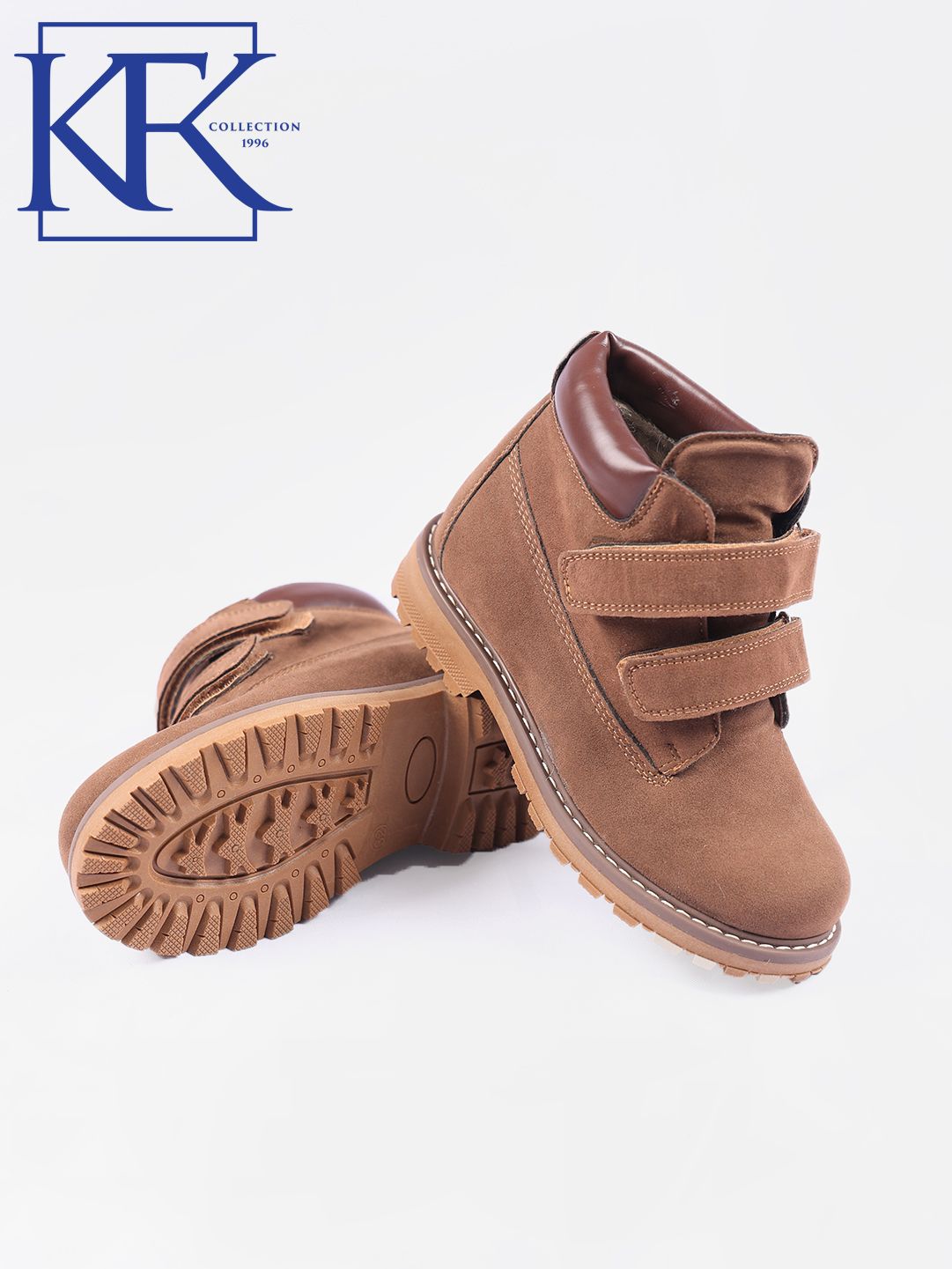 KFK children's boots for boys and girls, fur-lined, with non-slip soles view 3