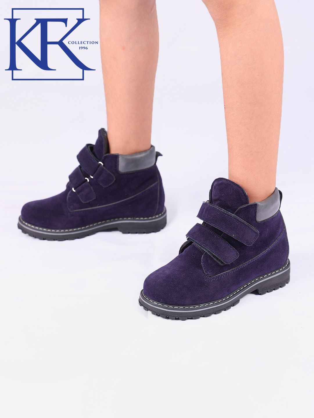 KFK children's boots for boys and girls, fur-lined, with non-slip soles view 3